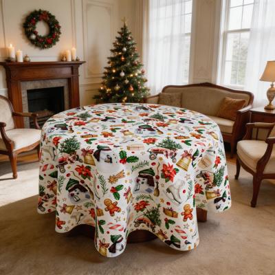 Водоустойчива покривка за маса с прекрасно коледни картинки - радост и щастие