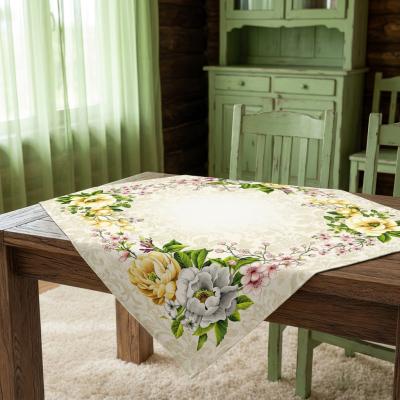 Елегантно каре от жакард - акварелни цветове