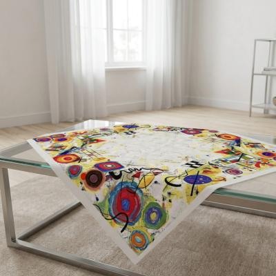 Жакардово каре за маса - Музика и Геометрия