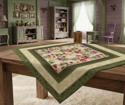 Жакардови покривки за маса - карета с градински цветя