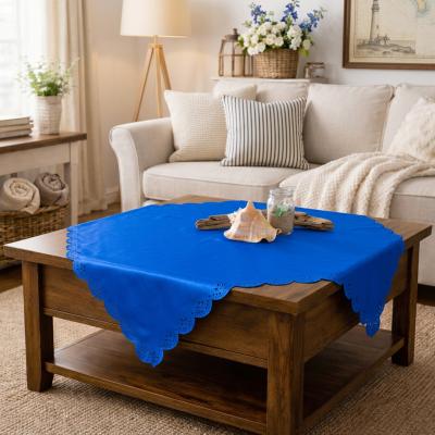 Синьо каре за маса 80х80 см