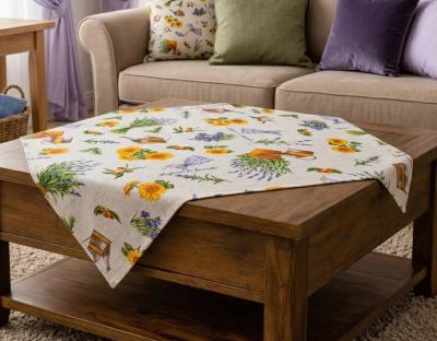 Каре за маса Цветове и настроение - рустик, памук и полиестер