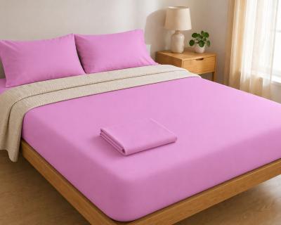 Едноцветни памучни чаршафи - розово-цикламени