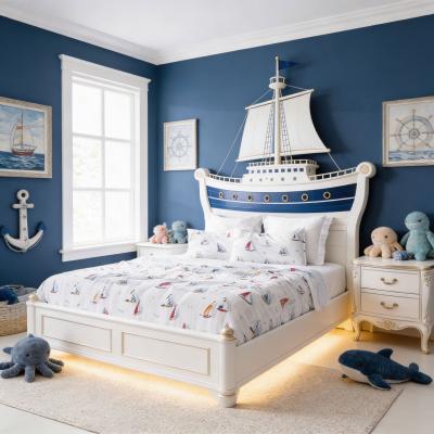 Морски бриз, детски спален комплект от памучен ранфорс