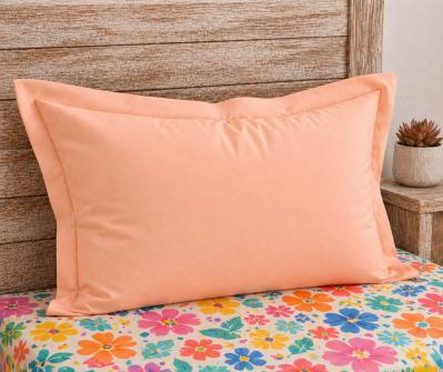 Калъфки за възглавница, цвят праскова - памучни, български