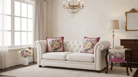 Жакардова елегантност с флорален акцент за дома